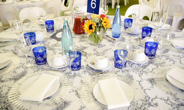 Table setting for Founders' Tea 2017